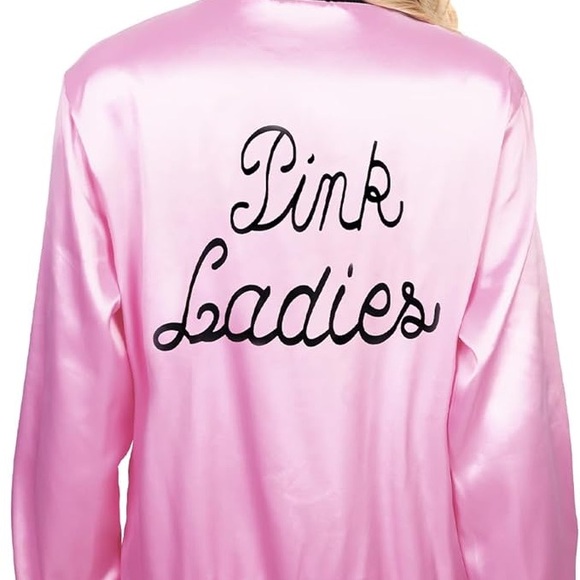 Halloween Costume-PINK LADIES GIRL GANG JACKET AND ACCESSORIES - Picture 2 of 7